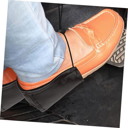 2Pcs Practical Heel Protectors for Driving Unique PU Shoe Covers for Men and Women Wear Resistant Design Comfortable Liner for All Shoe Types in Saudi Arabia