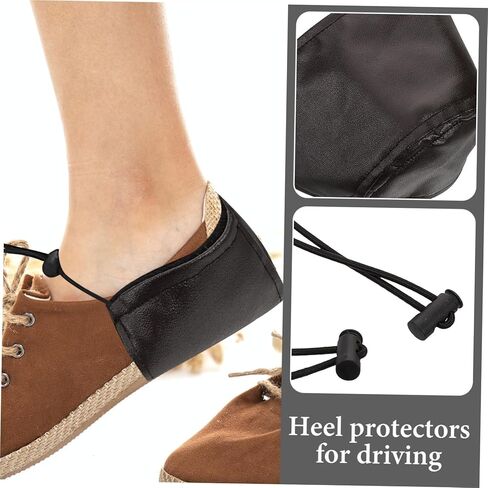 2Pcs Practical Heel Protectors for Driving Unique PU Shoe Covers for Men and Women Wear Resistant Design Comfortable Liner for All Shoe Types in Saudi Arabia