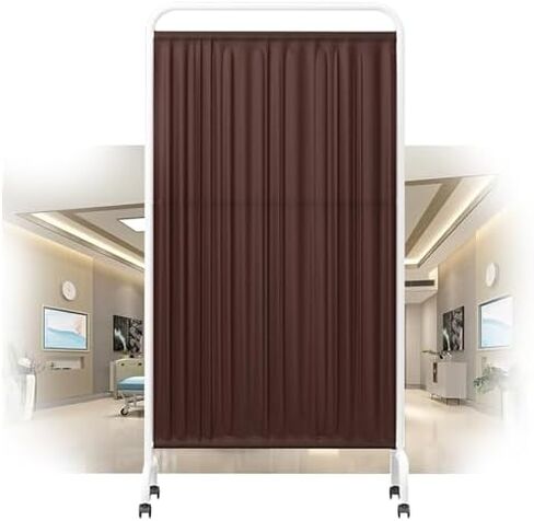 6ft Folding Rolling Room Divider - 6-Panel Light Blue Portable Privacy Screen on Wheels for Clinics, Patient Areas & Exam Rooms - Temporary Partition Solution in Saudi Arabia