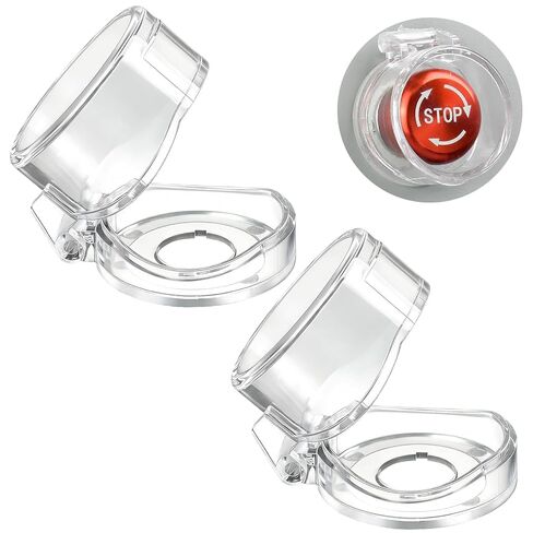 22mm Push Button Switch Protective Cover; IP66 Waterproof; 28x41mm Collision Resistant Dustproof Safety Switch Protector; for 7/8" Switch Computer PC Desktop 2Pcs in Saudi Arabia