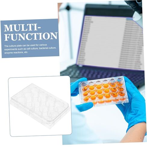 Alipis 10-Piece Cell Culture Plate Set Lid High Transparency Flat Bottom Tissue Culture Tray for Laboratory Use for Biology Experiments in Saudi Arabia