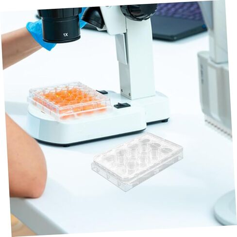 Alipis 10-Piece Cell Culture Plate Set Lid High Transparency Flat Bottom Tissue Culture Tray for Laboratory Use for Biology Experiments in Saudi Arabia