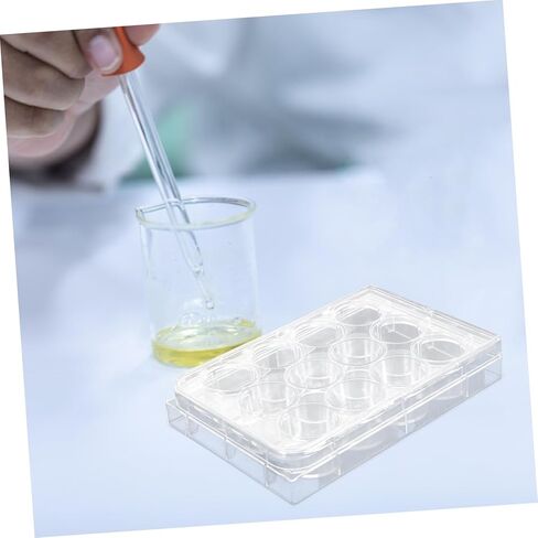 Alipis 10-Piece Cell Culture Plate Set Lid High Transparency Flat Bottom Tissue Culture Tray for Laboratory Use for Biology Experiments in Saudi Arabia