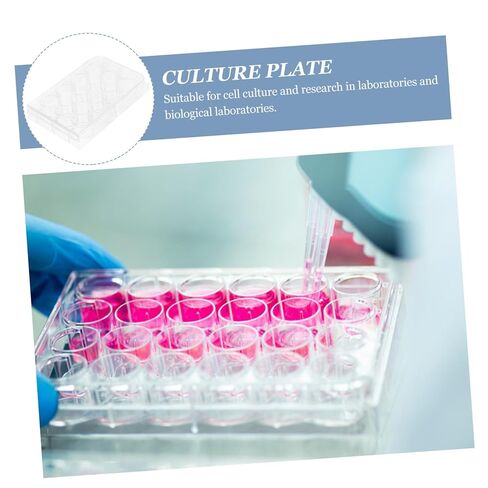 Alipis 10-Piece Cell Culture Plate Set Lid High Transparency Flat Bottom Tissue Culture Tray for Laboratory Use for Biology Experiments in Saudi Arabia