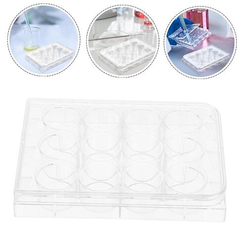 Alipis 10-Piece Cell Culture Plate Set Lid High Transparency Flat Bottom Tissue Culture Tray for Laboratory Use for Biology Experiments in Saudi Arabia
