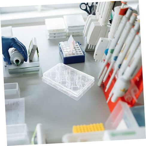 Holibanna Cell Culture Plate Non-Treated Tissue Culture Plate Small Tray Agar Plates Culture Plate Laboratory Culture Plate Culture Plate with Lid Tissue Culture Tool Large White Polystyrene in Saudi Arabia