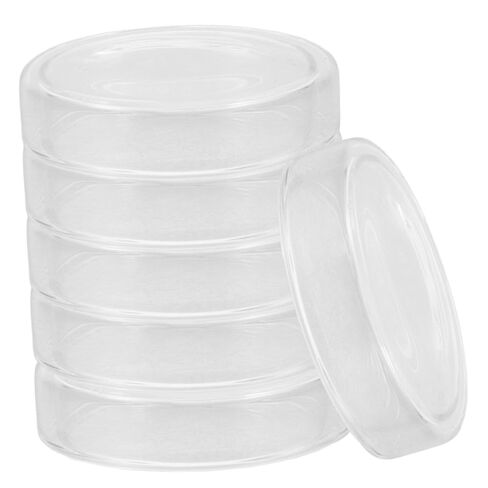 Holibanna 6pcs High Borosilicate Dish Culture Dishes Clear Tissue Cell Plates Lids Laboratory School Science Dish with Lid Agar Dishes for Mushrooms Transparent Glass in Saudi Arabia