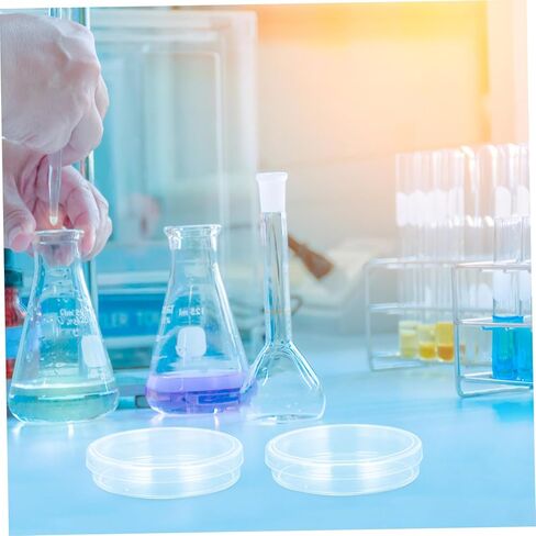 Zerodeko 10pcs Plastic Petri Dishes Lid Sturdy Laboratory Plates for and Cell Culture for School Science Projects and Experiment Storage in Saudi Arabia