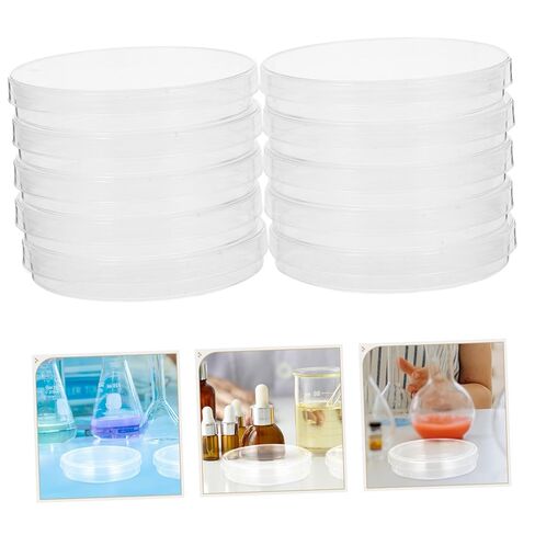 Zerodeko 10pcs Plastic Petri Dishes Lid Sturdy Laboratory Plates for and Cell Culture for School Science Projects and Experiment Storage in Saudi Arabia