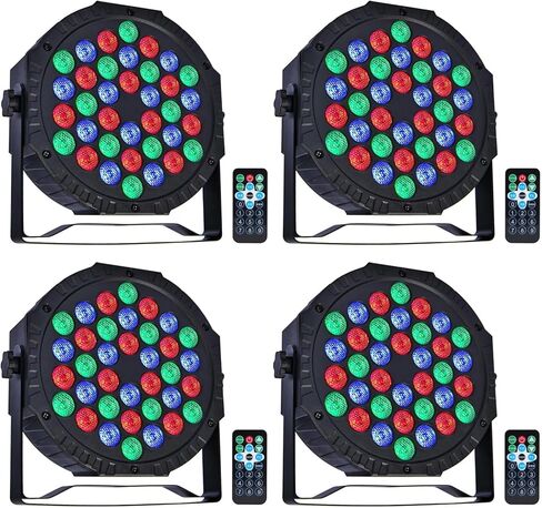 Par Lights Stage Lights Uplights LED RGB Lighting DMX512 Sound Activation Multiple Lighting Modes Party Light for DJ, Disco, Stage, Wedding - 4 Packs in Saudi Arabia