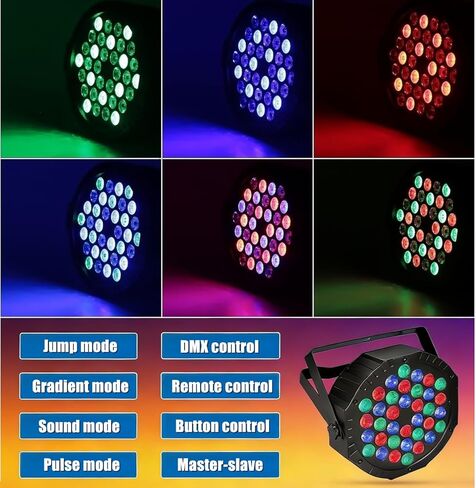 Par Lights Stage Lights Uplights LED RGB Lighting DMX512 Sound Activation Multiple Lighting Modes Party Light for DJ, Disco, Stage, Wedding - 4 Packs in Saudi Arabia