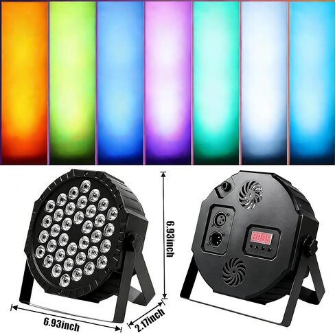 Par Lights Stage Lights Uplights LED RGB Lighting DMX512 Sound Activation Multiple Lighting Modes Party Light for DJ, Disco, Stage, Wedding - 4 Packs in Saudi Arabia