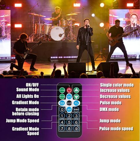 Par Lights Stage Lights Uplights LED RGB Lighting DMX512 Sound Activation Multiple Lighting Modes Party Light for DJ, Disco, Stage, Wedding - 4 Packs in Saudi Arabia