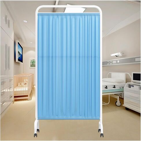 Folding Privacy Screen with Wheels, 1.8m High Portable Medical Privacy Divider, 4-Panel Temporary Partition for Clinics, Wards, and Examination Rooms (Color-6) in Saudi Arabia