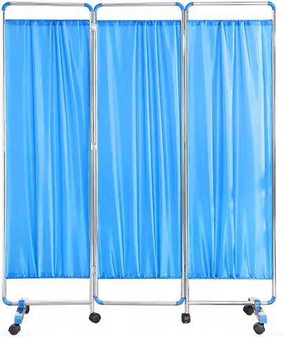 6ft Folding Rolling Privacy Screen - Medical Room Divider with Wheels, 4-Panel Foldable Privacy Partition for Clinics, Patient Exam Rooms, Temporary Fencing Solution in Saudi Arabia