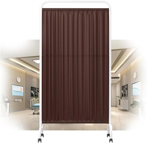 Portable Folding Privacy Screen with Wheels - 6ft High Medical Room Divider for Clinics, Patient & Examination Areas - Dark Blue, 2-Panel Temporary Barrier in Saudi Arabia