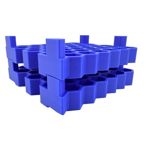 Peptide Vial Rack 84 Slot | Stackable 3 ml Holder 2 Pack | Hexagon Organizer for Semaglutide GLP-1 | Fits 18 mm x 39 mm | USA Made in Saudi Arabia