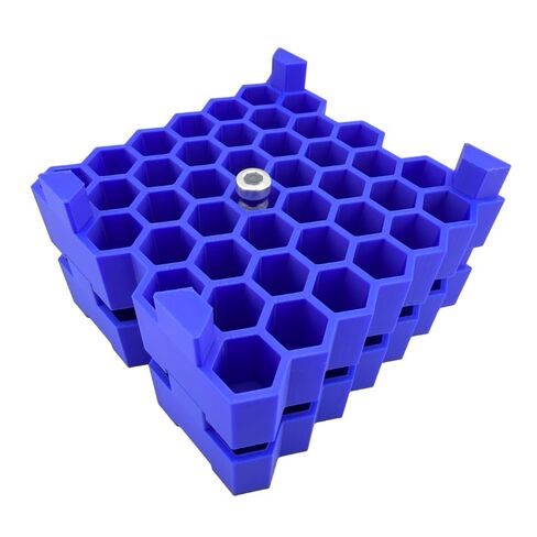 Peptide Vial Rack 84 Slot | Stackable 3 ml Holder 2 Pack | Hexagon Organizer for Semaglutide GLP-1 | Fits 18 mm x 39 mm | USA Made in Saudi Arabia