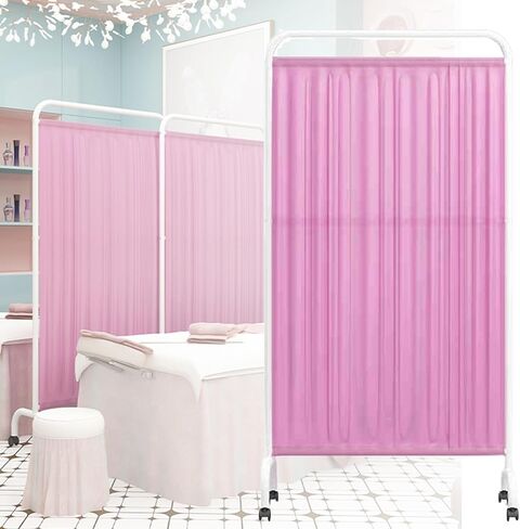 6ft Folding Medical Privacy Screen Room Divider, 5-Panel Portable Partition for Hospital, Office, Beauty Salon - Versatile Folding Privacy Solutions (Color-3) in Saudi Arabia