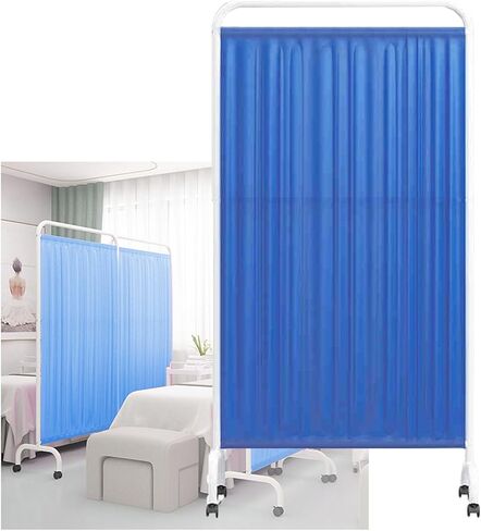 6ft Folding Medical Privacy Screen Room Divider, 5-Panel Portable Partition for Hospital, Office, Beauty Salon - Versatile Folding Privacy Solutions (Color-3) in Saudi Arabia