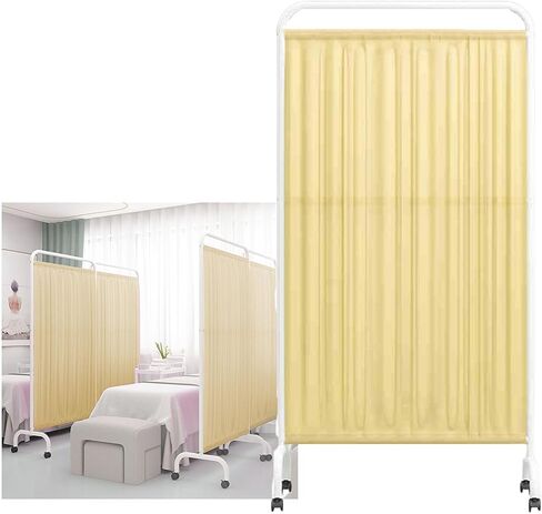 6ft Folding Medical Privacy Screen Room Divider, 5-Panel Portable Partition for Hospital, Office, Beauty Salon - Versatile Folding Privacy Solutions (Color-3) in Saudi Arabia