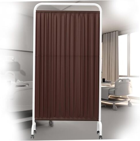 6ft Rolling Medical Privacy Screen with Wheels - 6-Panel Folding Room Divider for Patient Rooms, Beauty Salons & Health Pavilions - Pink Portable Partition in Saudi Arabia