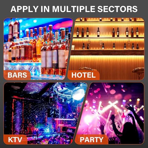 LED Lighted Liquor Bottle Display Shelf - 23.6" Acrylic Whiskey Rack with Remote & Music Sync, 1-Tier Illuminated Bar Shelf for Home Bar, Club, Party in Saudi Arabia