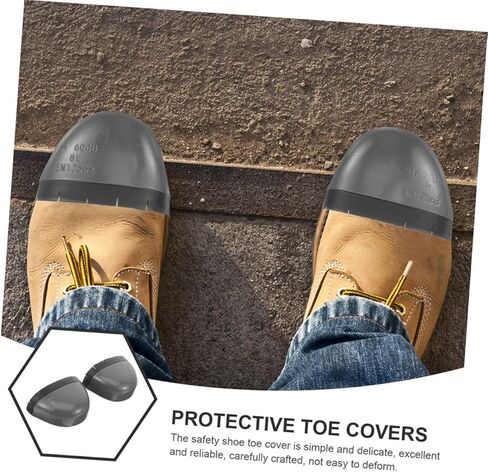 VALICLUD زوج واحد من أغطية أصابع القدم الآمنة لأحذية العمل، أغطية واقية للرجال، أحذية السلامة، سهلة التنظيف، ارتداء ممتاز لحماية أصابع القدم من أحذية العمل in Kuwait