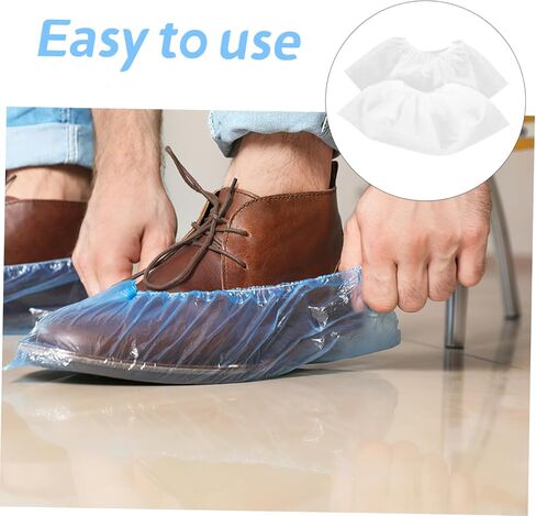 100PCS Disposable Non-Woven Shoe Covers Waterproof Non-Slip Boot Covers for Indoor Use Sturdy Foot Protectors for Home Hospital in Saudi Arabia