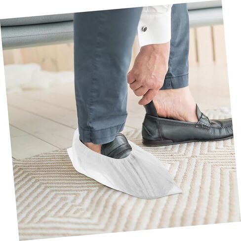 100PCS Disposable Non-Woven Shoe Covers Waterproof Non-Slip Boot Covers for Indoor Use Sturdy Foot Protectors for Home Hospital in Saudi Arabia