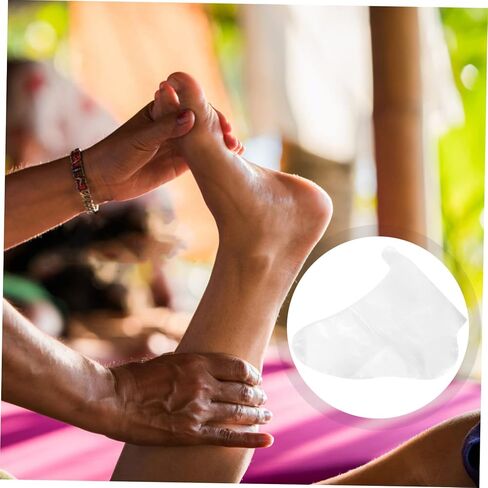 Milisten 200Pcs Disposable Transparent Foot Covers for Foot Care Skating Salon Use Protective Foot Cover Film for Spa Home Non Slip One Use Foot Care Liners in Saudi Arabia
