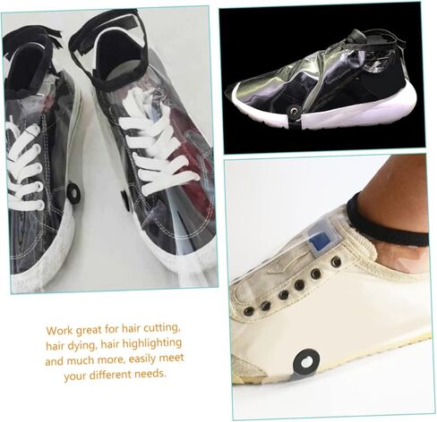 غطاء أحذية بارتي كيندوم مقاوم للماء لقص الشعر قطعتين من الرأس لمصففي الشعر، إكسسوارات تصفيف الشعر القوية مقاس واحد يناسب in Kuwait