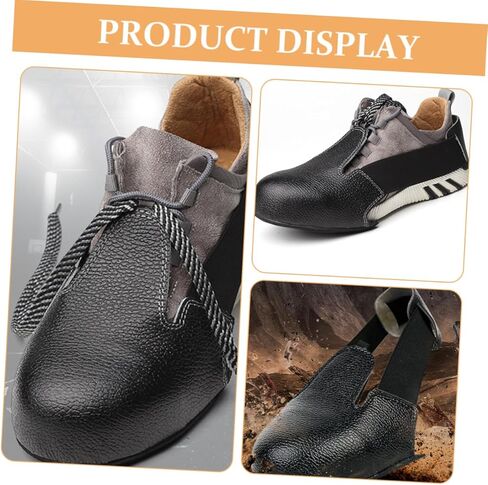 Veemoon Safety Shoe Covers for Adults Black Labor Protection Shoe Protector Anti-Collision Non-Slip Covers for Industrial Use Fits Sizes 35-48 in Saudi Arabia