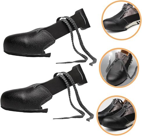 Veemoon Safety Shoe Covers for Adults Black Labor Protection Shoe Protector Anti-Collision Non-Slip Covers for Industrial Use Fits Sizes 35-48 in Saudi Arabia