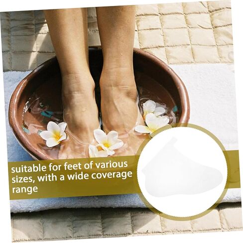 100pcs Foot Covers Plastic Shoe Covers for Rain Water-Resistant Feet Bags Pedicure Liners Spa Use Breathable Plastic Socks in Saudi Arabia