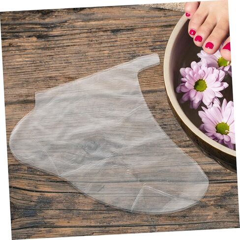 100pcs Foot Covers Plastic Shoe Covers for Rain Water-Resistant Feet Bags Pedicure Liners Spa Use Breathable Plastic Socks in Saudi Arabia