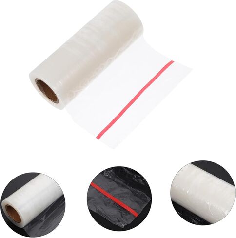 Operitacx Automatic Shoe Covers Dispenser Machine Disposable Waterproof PVC Shoe Covers Non-Slip Booties for Home Office 2 Rolls in Kuwait