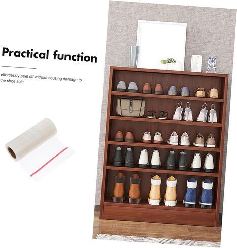 Operitacx Automatic Shoe Covers Dispenser Machine Disposable Waterproof PVC Shoe Covers Non-Slip Booties for Home Office 2 Rolls in Kuwait