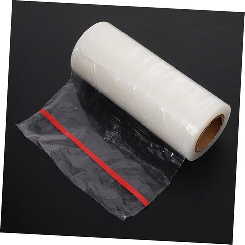 Operitacx Automatic Shoe Covers Dispenser Machine Disposable Waterproof PVC Shoe Covers Non-Slip Booties for Home Office 2 Rolls in Kuwait