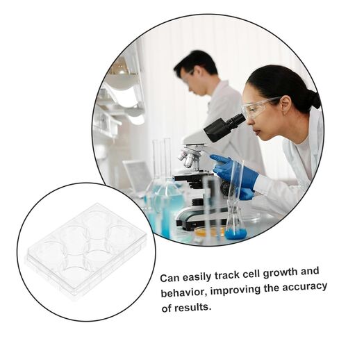 Cell Culture Plate Lid 6 Well Tissue Culture Dish for Laboratory Experiments for Microbiology and Life Sciences in Saudi Arabia
