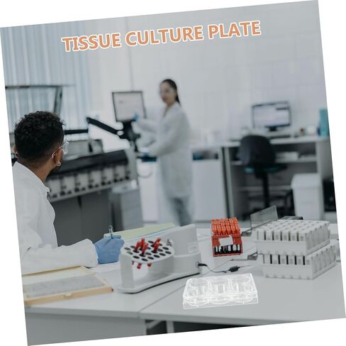 4pcs Tissue Culture Plate for Laboratory Cell Culture Tray 6-Slot One-time Use Lid Lab Equipment in Saudi Arabia