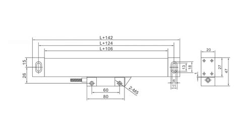 0.005mm Linear Ruler TTL-50 100 150 200 250 300 350 400mm 20x28mm Small Encoder Grating Sensor(300mm Travel) in Saudi Arabia