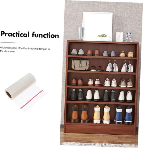 Holibanna Disposable Shoe Covers for Automatic Dispenser Waterproof Foot Protectors for Home and Office 2 Rolls Non-Slip Shoe Film Covers for Guests and Rainy Days in Saudi Arabia