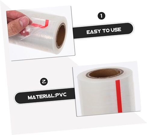 Holibanna Disposable Shoe Covers for Automatic Dispenser Waterproof Foot Protectors for Home and Office 2 Rolls Non-Slip Shoe Film Covers for Guests and Rainy Days in Saudi Arabia
