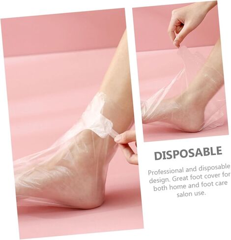 SHERCHPRY 100pcs Disposable Waterproof Foot Covers Thick Foot Masks for Moisturizing for Pedicures and Home Care in Saudi Arabia