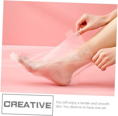 SHERCHPRY 100pcs Disposable Waterproof Foot Covers Thick Foot Masks for Moisturizing for Pedicures and Home Care in Saudi Arabia