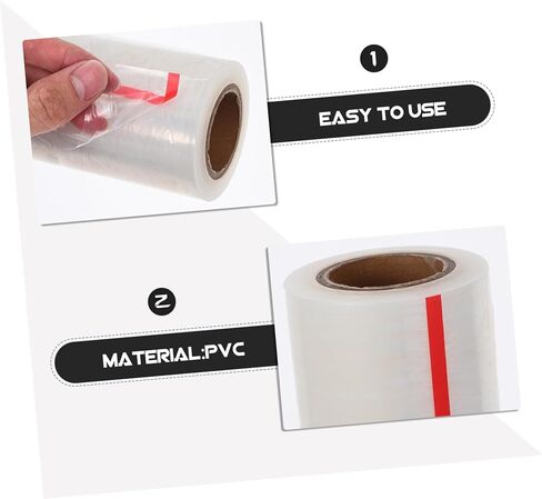 Homoyoyo 2 Rolls Shoe Film Machine Shoe Cover Shoes Organizer Antistatic Watch Disposable Shoe Cover Dispenser Watch Film Shoe Covers Reusable Shoe Cover Dispenser Automatic Pvc Beige in Saudi Arabia