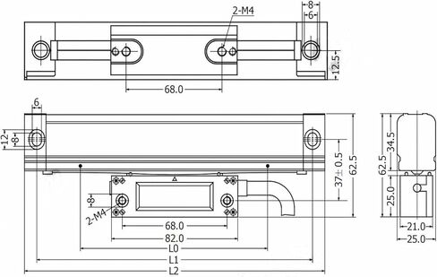 KA-300 Linear Displacement Sensor Grating Ruler KA300 70-470mm Resolution 5um(KA300-270mm) in Saudi Arabia