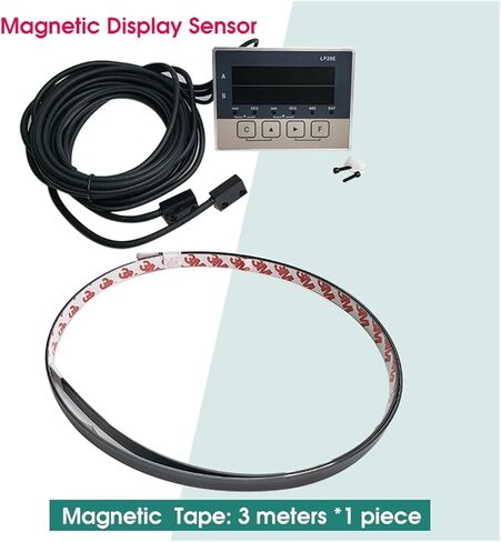 Linear Scale, LP20E 2 Axis Digit Display DRO Magnetic Sensor Magnetic Tape Displacement Readout Scale CNC Lathe Machine Tool Woodworking,Lp20e -3000mm Set-1 in Saudi Arabia