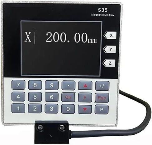 مقياس خطي، مجموعة LCD صغيرة لقراءة tTtl DRO مغناطيسية ذات محورين مخرطة بصرية موازين خطية إلكترونية قياس رقمي لآلة المطحنة، S35-3-5M-1 in Saudi Arabia